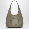 Stella McCartney Large Khaki Hobo Bag with Logo