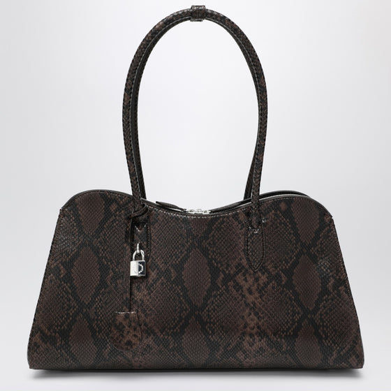 Stella McCartney Espresso snake-effect Ryder tote bag