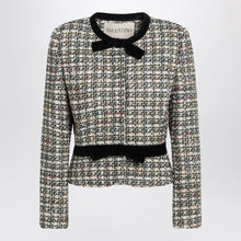  Valentino Multicolored patterned wool-blend jacket