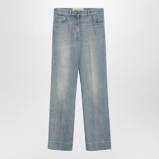 Valentino Light blue washed-effect jeans