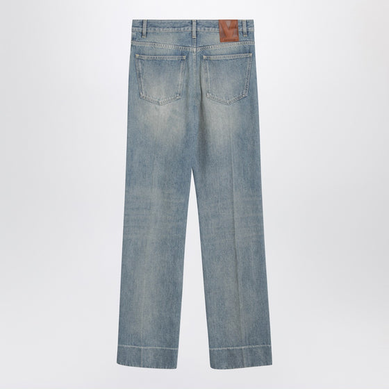 Valentino Light blue washed-effect jeans