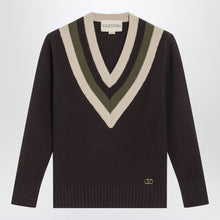  Valentino Brown/beige wool sweater