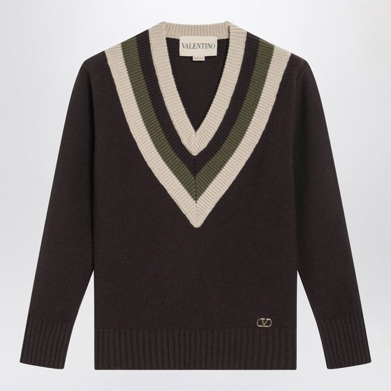 Valentino Brown/beige wool sweater
