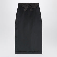  Valentino Midi skirt in black satin