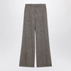Valentino Ivory/brown patterned wool trousers