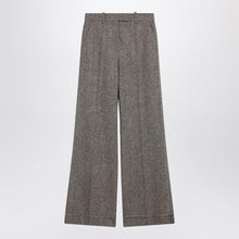  Valentino Ivory/brown patterned wool trousers
