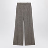 Valentino Ivory/brown patterned wool trousers