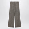 Valentino Ivory/brown patterned wool trousers