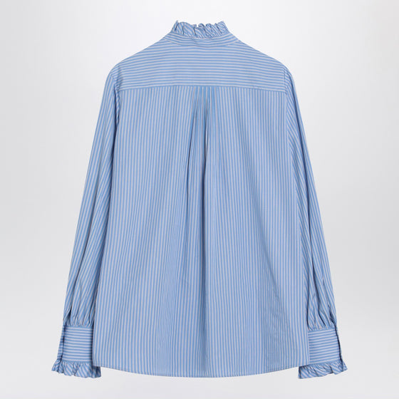 Valentino Light blue striped shirt in cotton