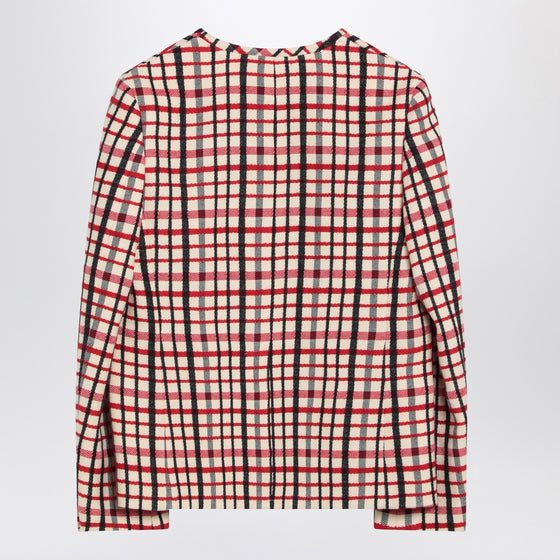 Valentino Check-pattern jacket in virgin wool and cotton