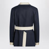 Valentino Blue/ivory jacket with belt