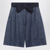 Valentino Denim bermuda shorts with oversized bow