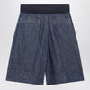 Valentino Denim bermuda shorts with oversized bow