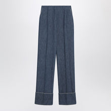  Valentino Blue trousers in Chambray Denim