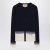 Cardigan with Chez Valentino embroidery in wool