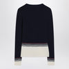 Cardigan with Chez Valentino embroidery in wool
