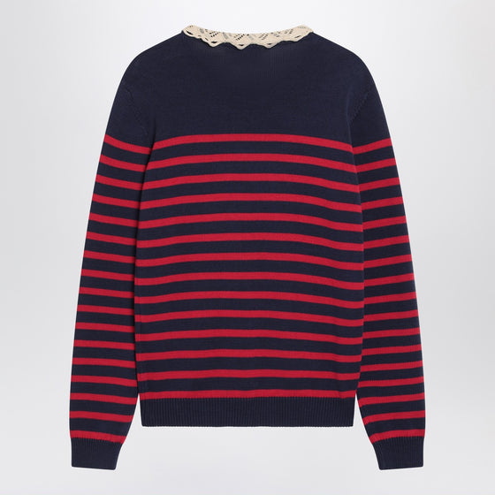 Blue striped Chez Valentino top