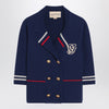 Valentino Blue double-breasted wool cardigan