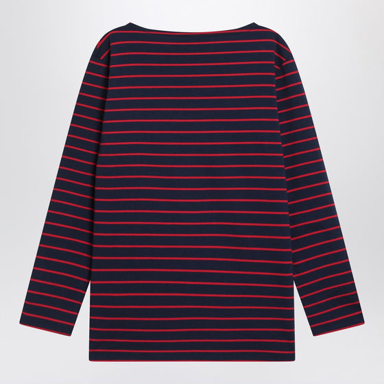 Blue T-shirt with red stripes by Valentino