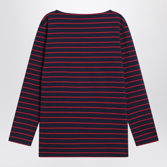 Blue T-shirt with red stripes by Valentino