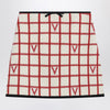 Valentino Ivory skirt with Check Vlogo pattern