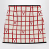 Valentino Ivory skirt with Check Vlogo pattern