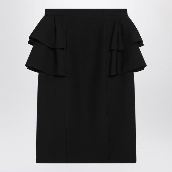 Valentino Black skirt with ruffles on the sides
