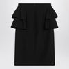 Valentino Black skirt with ruffles on the sides
