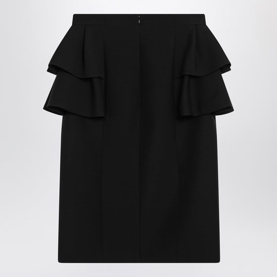 Valentino Black skirt with ruffles on the sides