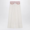 Valentino Ivory trousers with Gold V