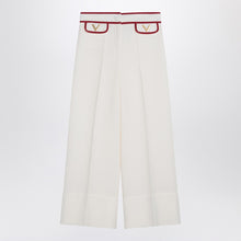  Valentino Ivory trousers with Gold V