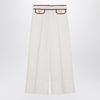 Valentino Ivory trousers with Gold V