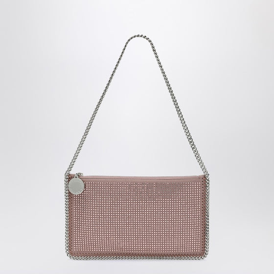 Stella McCartney Falabella Pink Clutch Shoulder Bag with Rhinestones