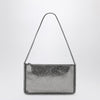 Stella McCartney Falabella Grey Metallic Clutch Shoulder Bag