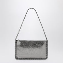  Stella McCartney Falabella Grey Metallic Clutch Shoulder Bag