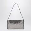 Stella McCartney Falabella Grey Metallic Clutch Shoulder Bag