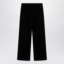  Valentino Black cotton velvet trousers