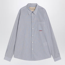  Valentino Light blue cotton shirt with logo