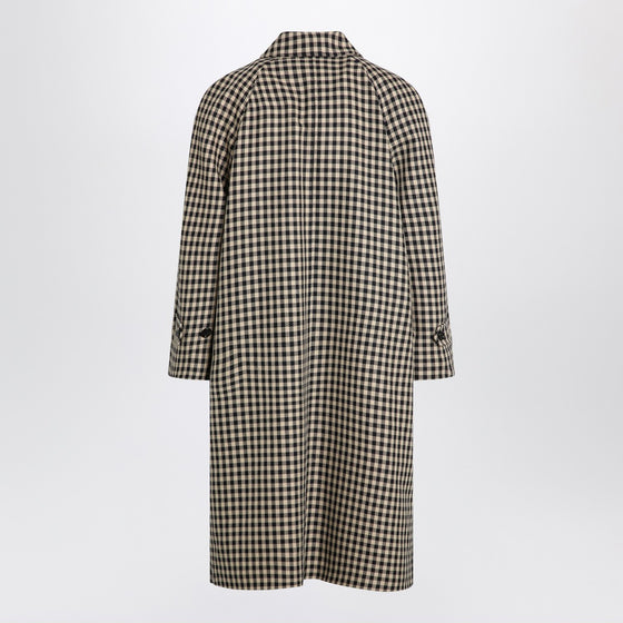 Valentino Coat with Vichy pattern in cotton and wool