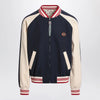 Valentino Blue/cream bomber with mixed wool VLogo