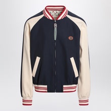  Valentino Blue/cream bomber with mixed wool VLogo