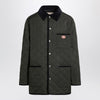 Valentino Olive green quilted jacket with VLogo patch