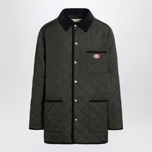  Valentino Olive green quilted jacket with VLogo patch