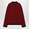 Valentino Jacquard patterned cardigan Toute la V red/navy blue