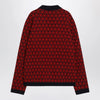Valentino Jacquard patterned cardigan Toute la V red/navy blue