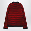 Valentino Jacquard patterned cardigan Toute la V red/navy blue