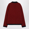 Valentino Jacquard patterned cardigan Toute la V red/navy blue