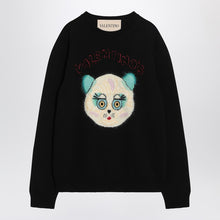  Valentino Black sweater with Le Chat de la Maison patch
