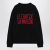 Valentino Black sweater with Le Chat de la Maison patch