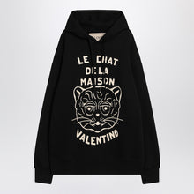 Valentino Black sweatshirt with Le Chat de la Maison patch